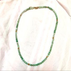 Chrysoprase Gold Necklace